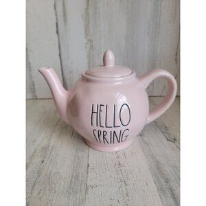 Rae dunn light pink Hello spring teapot home decor‎